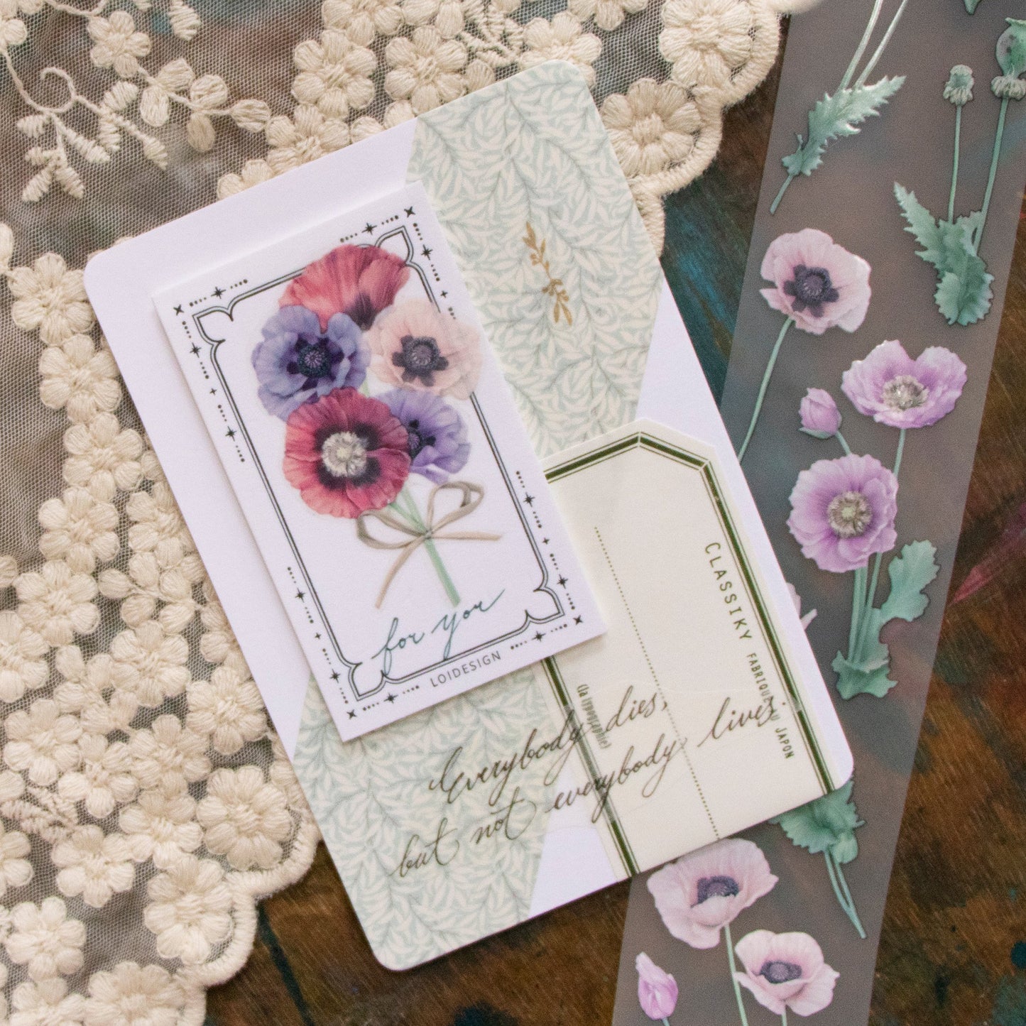 Loidesign 5cm PET Tape - Papaver