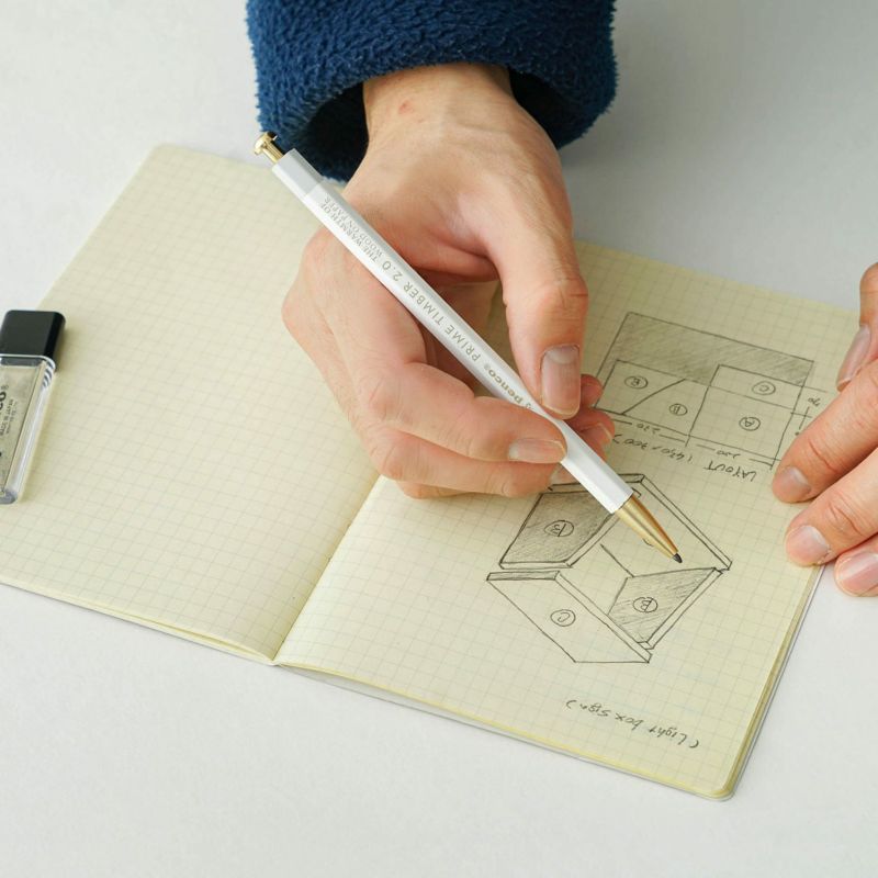 Penco Prime Timber Brass (Mechanical Pencil) - White