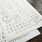 Oeda Letterpress Sticker Sheet - LETTER - Bronze  (COMING SOON)