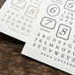 Oeda Letterpress Sticker Sheet - LETTER - Bronze  (COMING SOON)