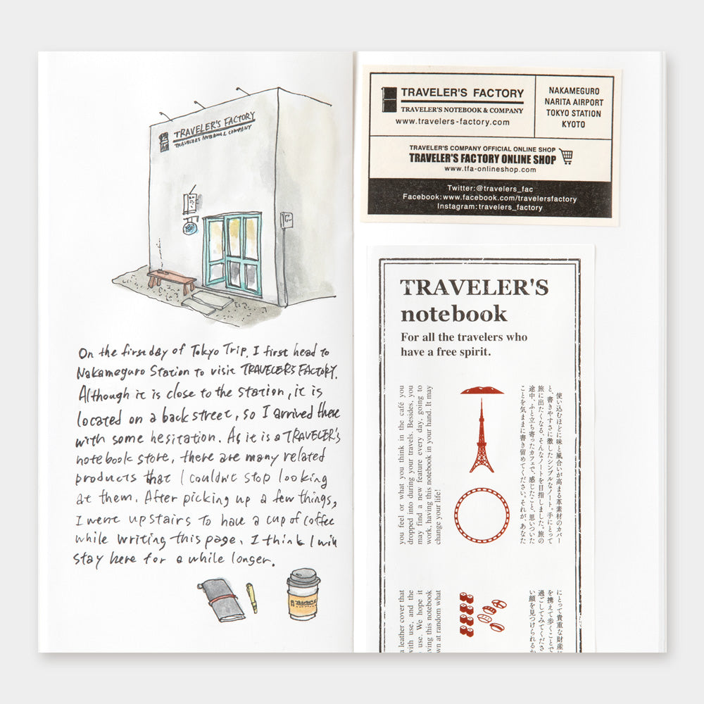 Traveler's Notebook Refill TOKYO Blank