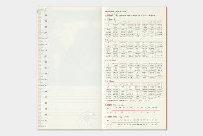 Traveler's Notebook Regular Size Refill 2025 Monthly