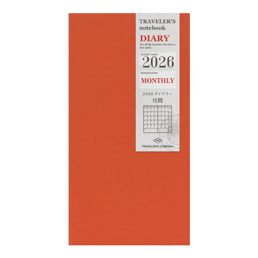 (PRE-ORDER) Traveler's Notebook 2026 Monthly - Regular Size