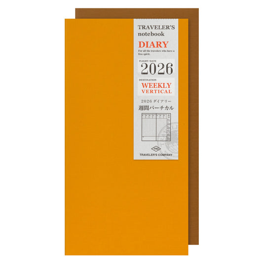 (PRE-ORDER) Traveler's Notebook 2026 Weekly Vertical - Regular Size