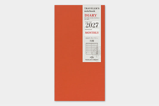 PRE-ORDER Traveler's Notebook Refill 2027 Monthly (Regular size)