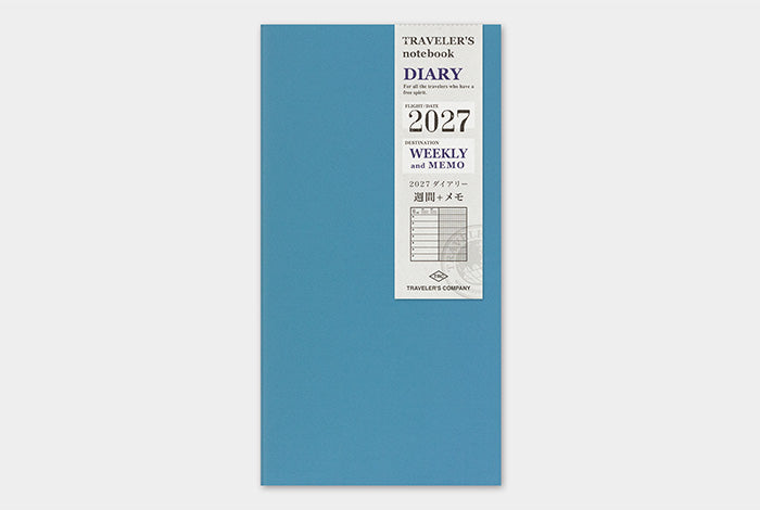 PRE-ORDER Traveler's Notebook Refill 2027 Weekly + Memo (Regular Size)