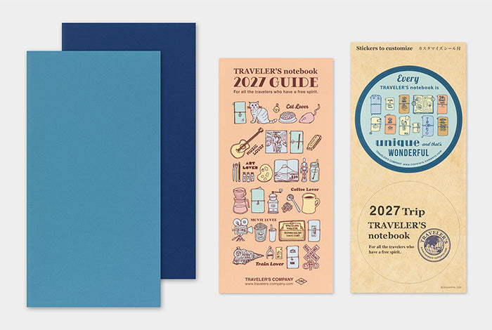 PRE-ORDER Traveler's Notebook Refill 2027 Weekly + Memo (Regular Size)