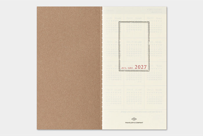 PRE-ORDER Traveler's Notebook Refill 2027 Weekly + Memo (Regular Size)