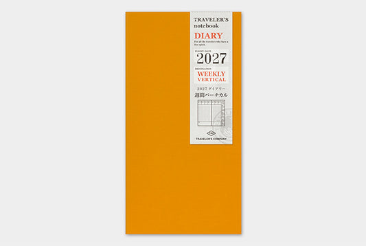 PRE-ORDER Traveler's Notebook Refill 2027 Weekly Vertical (Regular Size)