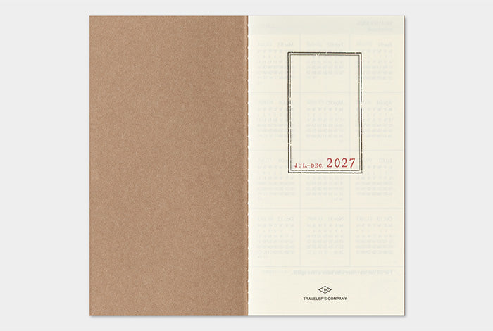 PRE-ORDER Traveler's Notebook Refill 2027 Weekly Vertical (Regular Size)