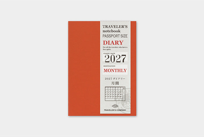 PRE-ORDER Traveler's Notebook Refill 2027 Monthly (Passport Size)