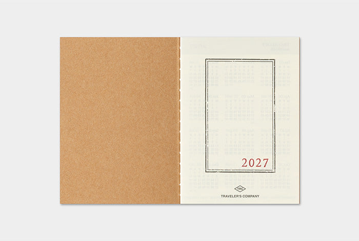 PRE-ORDER Traveler's Notebook Refill 2027 Monthly (Passport Size)