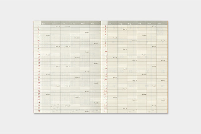 PRE-ORDER Traveler's Notebook Refill 2027 Monthly (Passport Size)
