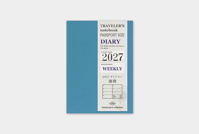 PRE-ORDER Traveler's Notebook Refill 2027 Weekly (Passport size)