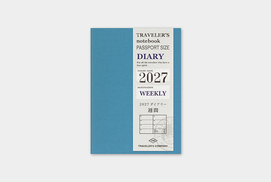 PRE-ORDER Traveler's Notebook Refill 2027 Weekly (Passport size)