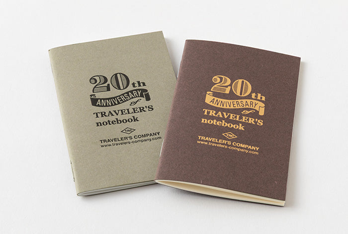 Traveler’s Notebook Card Size 20th Anniversary Set Brown