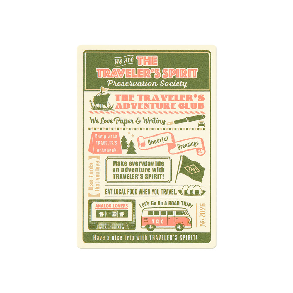 (PRE-ORDER) Traveler's Notebook Plastic Sheet 2026 - Passport Size