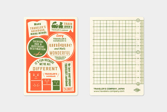 PRE-ORDER Traveler's Notebook Plastic Sheet / Underlay 2027 (Passport size)