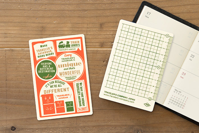 PRE-ORDER Traveler's Notebook Plastic Sheet / Underlay 2027 (Passport size)