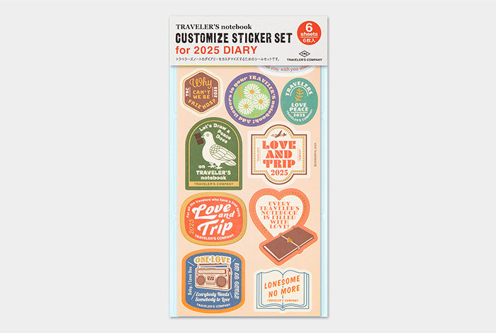 Traveler's Notebook Customized Sticker Set for Diary 2025