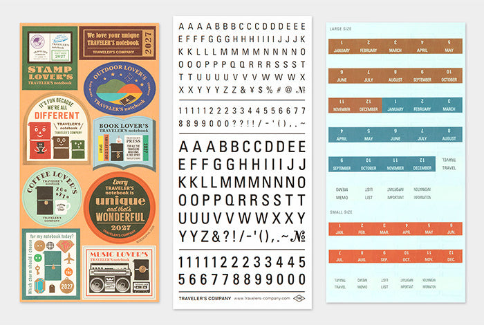 PRE-ORDER Traveler's Notebook Customized Sticker Set for 2027 Diary