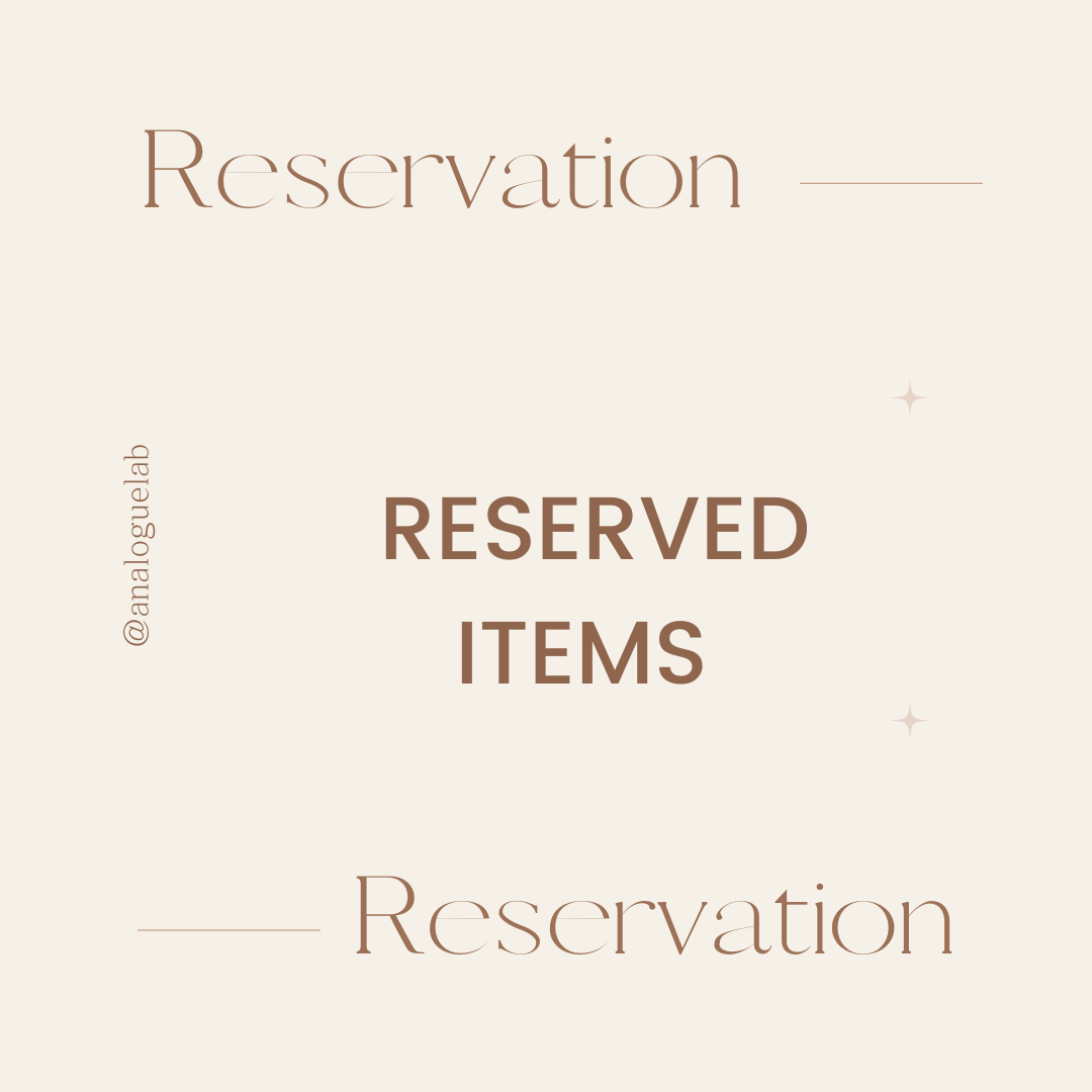 RESERVED ITEM for P. M.