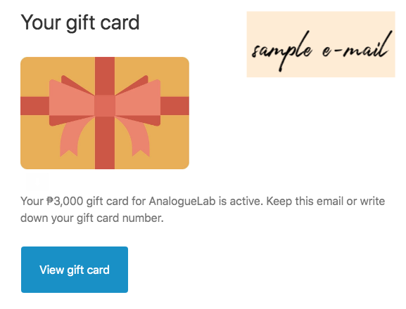 Analogue Gift Card
