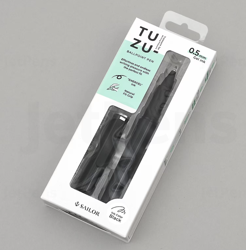 Sailor TUZU Gel Pen - 0.5 mm - Black Body - Black Ink