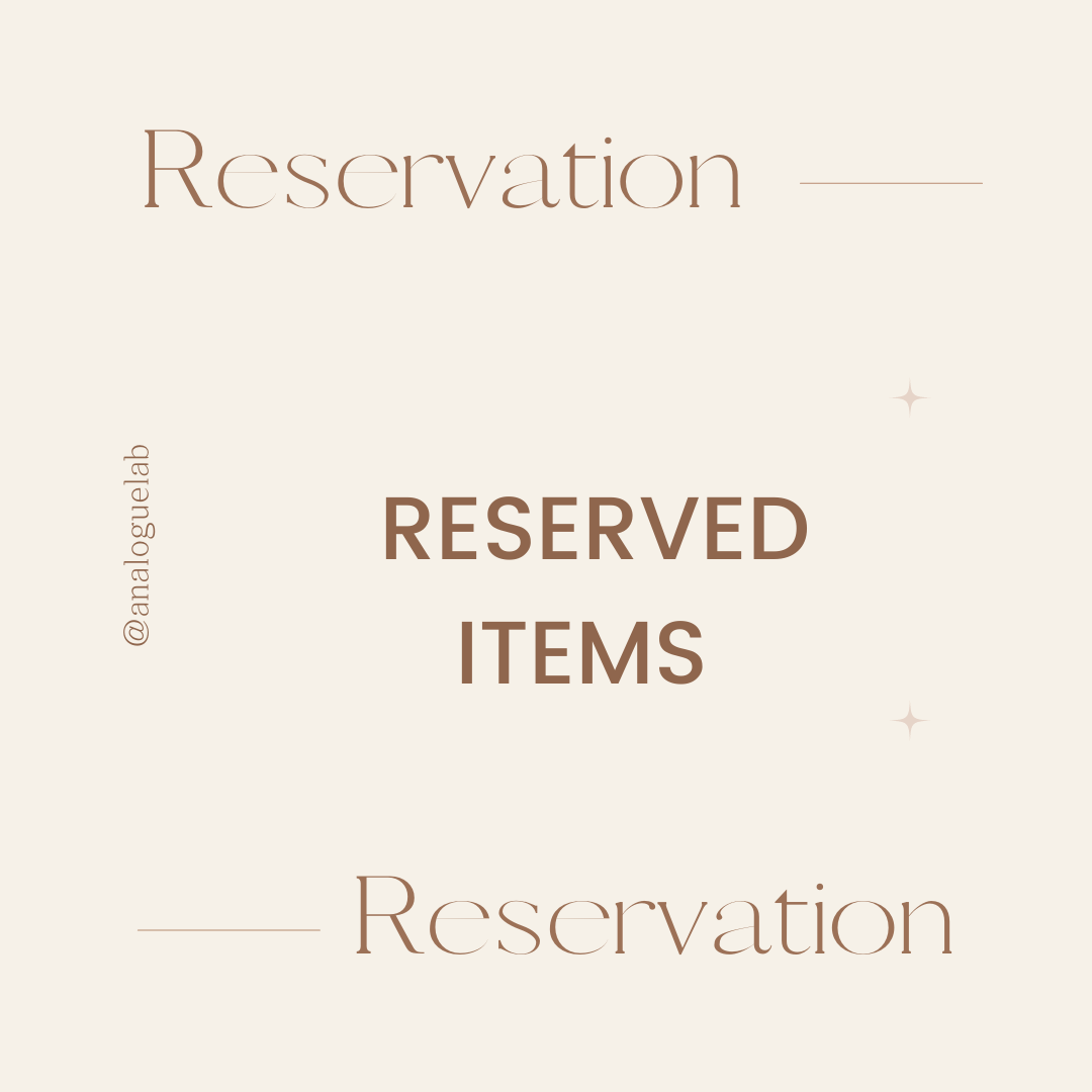 RESERVED ITEMS for M. L.