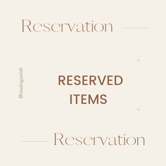 RESERVED ITEMS for M. L.