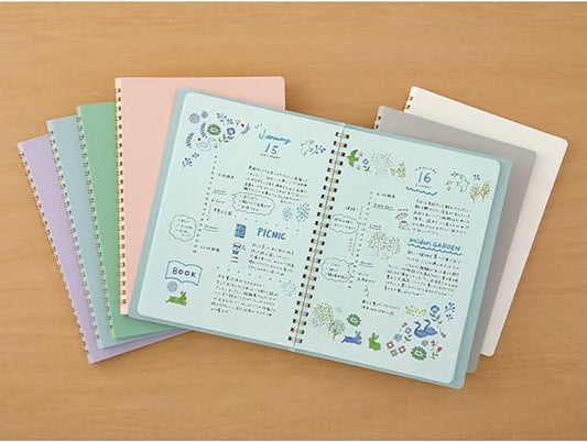 Midori A5 Ring Color Dot Grid Notebook