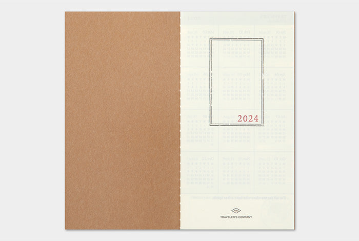 Traveler's Notebook Regular Size Refill 2024 Monthly