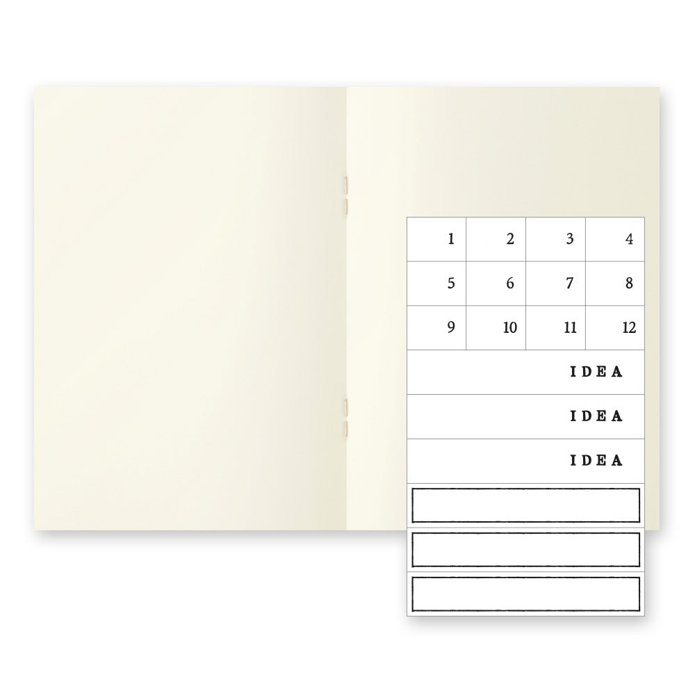 Midori MD Notebook Light [A6] Blank 3pcs pack - Bilingual Caption
