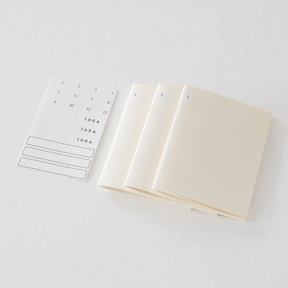 Midori MD Notebook Light [A6] Lined 3pcs pack - Bilingual Caption