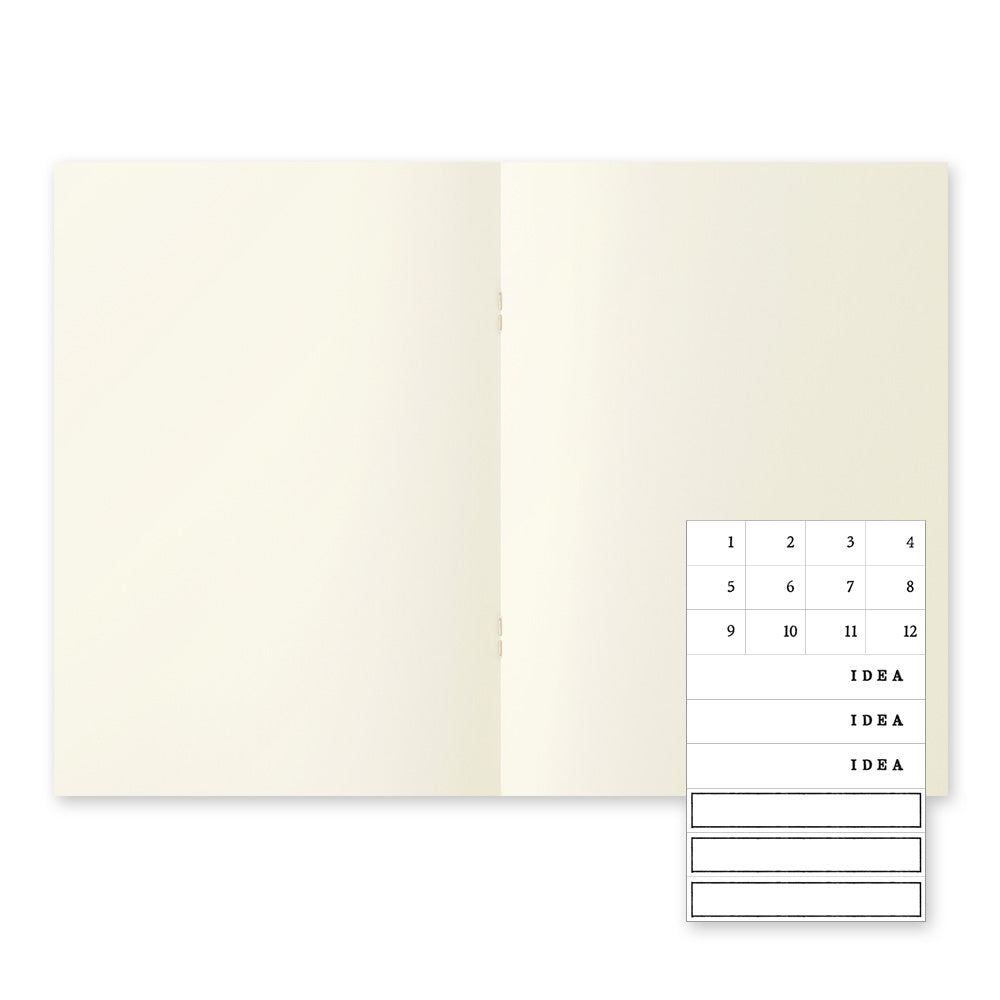 Midori MD Notebook Light [A5] Blank 3pcs pack -  Bilingual Caption