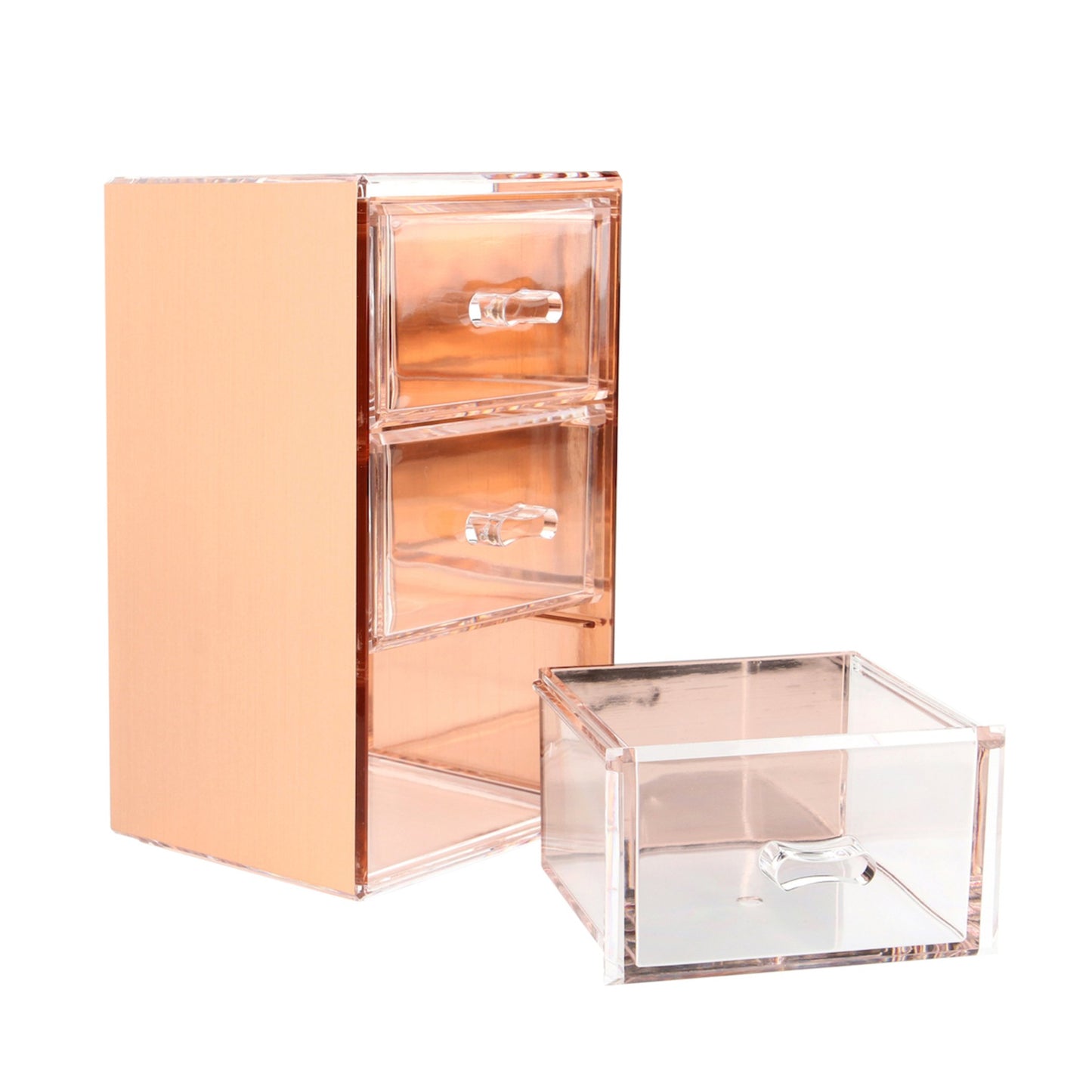 Moosy Life Desk 3 Drawer Rose Gold Organizer