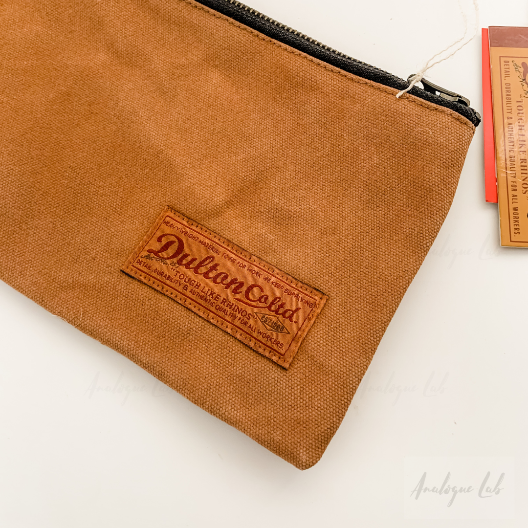 Dulton Wax Canvas Tool Pouch - Camel - Small