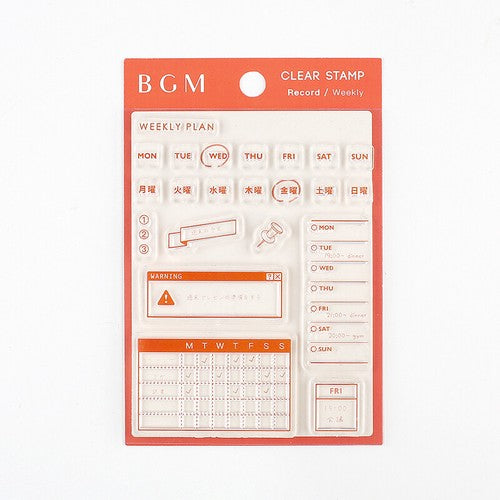 BGM Clear Stamp - Weekly