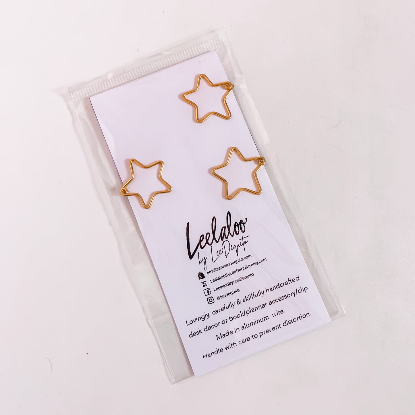 Leelaloo Stars Wire Art Bookmark