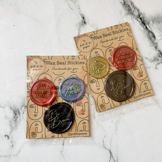 Put It in Paper Wax Seal Stickers Set - Words