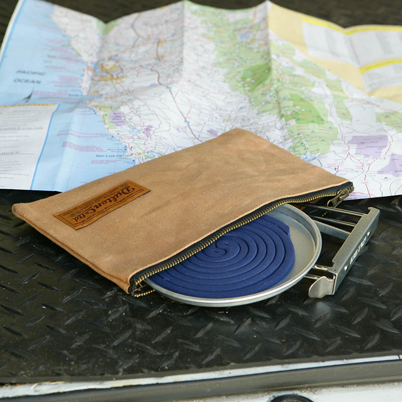 Dulton Wax Canvas Tool Pouch - Camel - Small