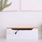Ligfe Minimalist Bamboo Cable Storage Box - White